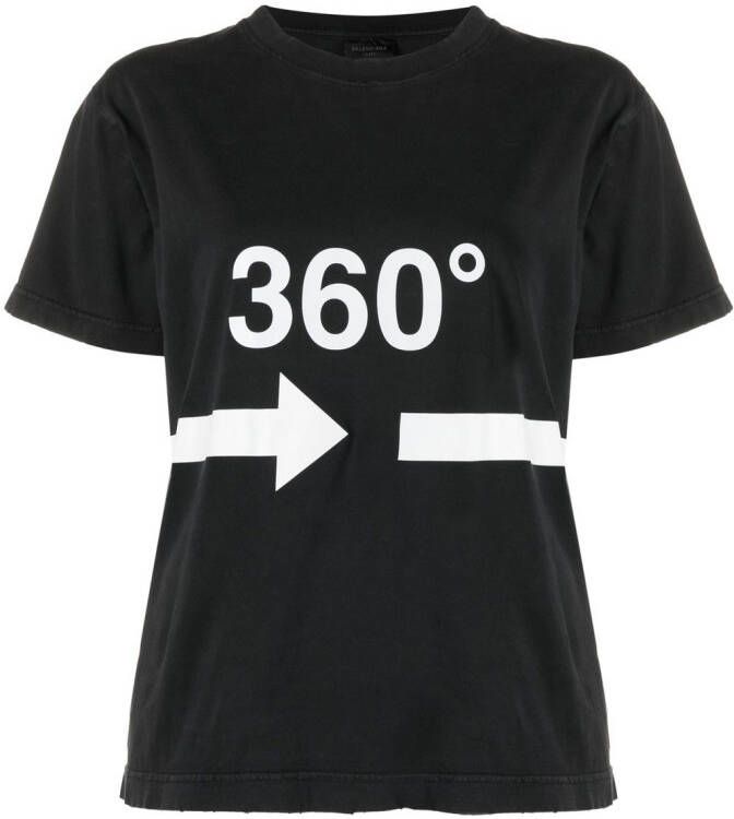 Balenciaga T-shirt met grafische print Zwart