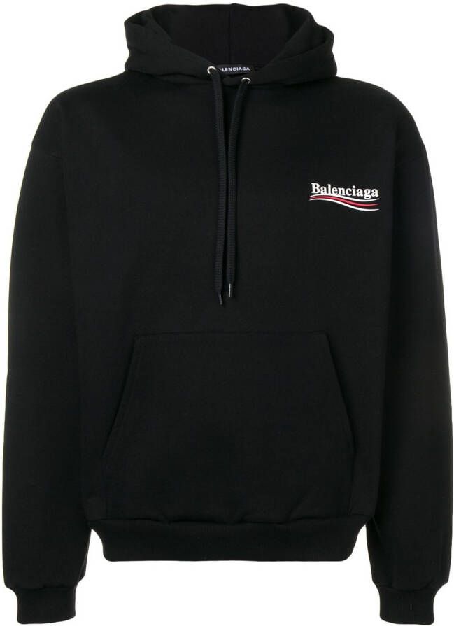 Balenciaga hoodie met logo Zwart