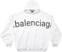 Balenciaga Hoodie met logoprint Wit - Thumbnail 1