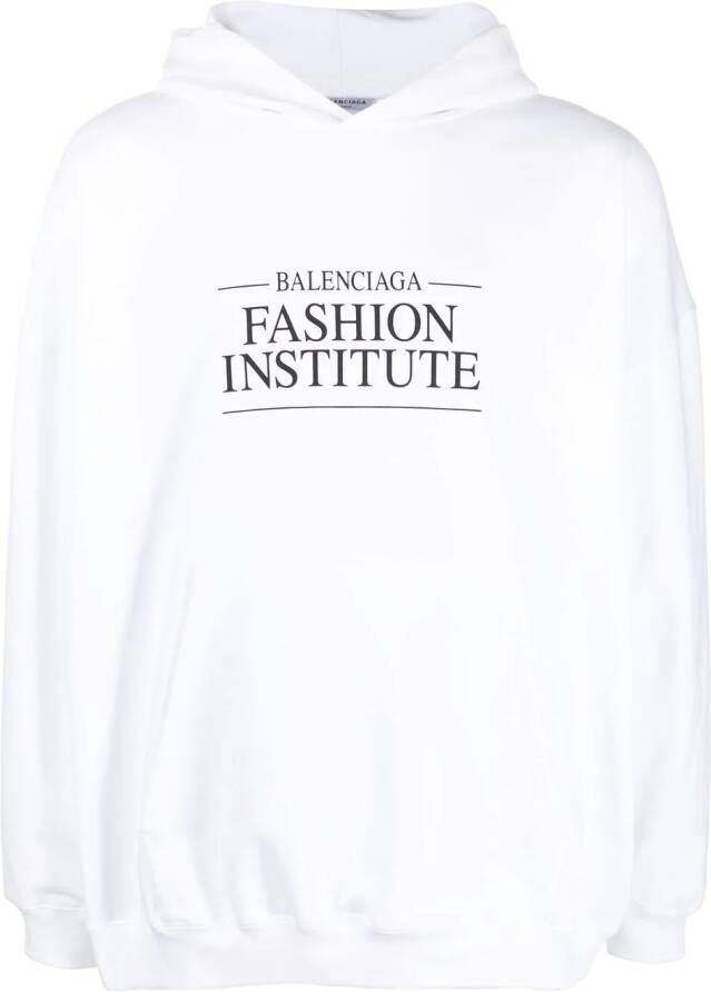 Balenciaga Hoodie met tekst Wit