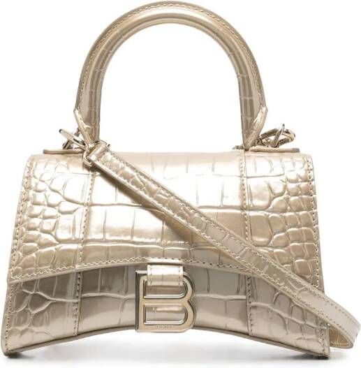 Balenciaga Hourglass kleine tas Goud