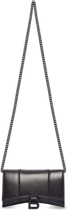 Balenciaga Hourglass portemonnee met ketting Zwart
