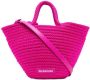 Balenciaga Ibiza shopper met logopatch Roze - Thumbnail 1