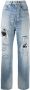 Balenciaga Jeans met gerafeld detail Blauw - Thumbnail 1