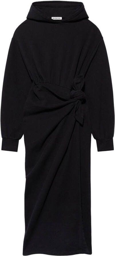 Balenciaga Jurk met capuchon Zwart