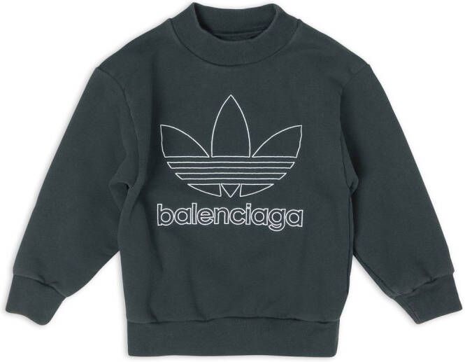 Balenciaga Kids x Adidas sweater met ronde hals Groen