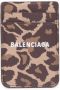Balenciaga Pasjeshouder met luipaardprint Bruin - Thumbnail 1