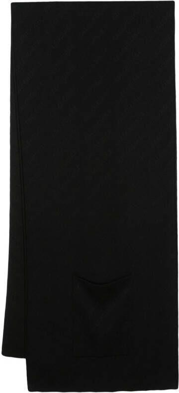 Balenciaga Sjaal met opgestikte zak Zwart