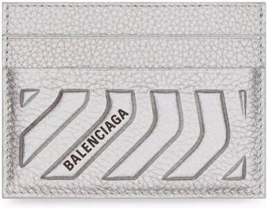 Balenciaga Pasjeshouder met logoprint Zilver