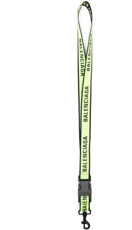Balenciaga Sleutelkoord met logoprint Groen