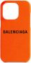 Balenciaga iPhone 14 Pro hoesje met logoprint Oranje - Thumbnail 1