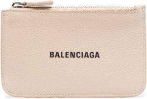 Balenciaga Portemonnee met logoprint Beige