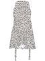 Balenciaga Midi-jurk met logoprint Grijs - Thumbnail 1