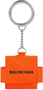 Balenciaga logo-print wireless-headphones case keyring Oranje