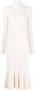 Balenciaga Midi-jurk met hoge hals Beige - Thumbnail 1