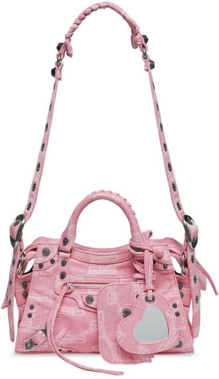 Balenciaga Neo Cagole draagtas met monogram Roze