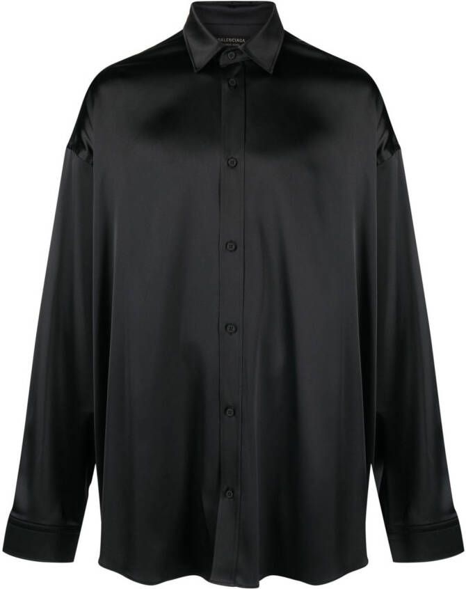 Balenciaga Oversized overhemd Zwart