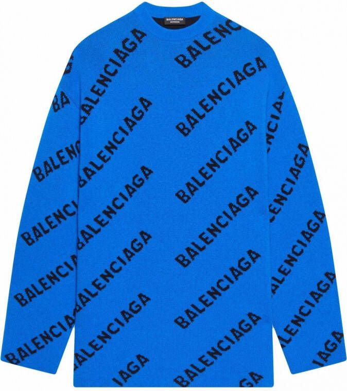 Balenciaga Oversized trui Blauw