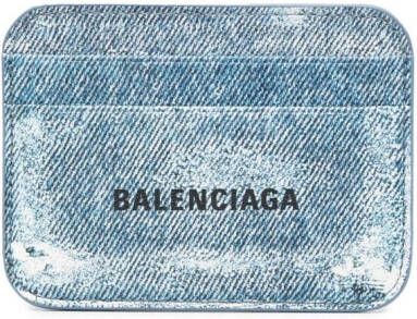Balenciaga Pasjeshouder met logo Blauw