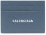 Balenciaga Pasjeshouder met logoprint Blauw - Thumbnail 1