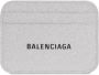 Balenciaga Cash pasjeshouder met logoprint Zilver - Thumbnail 1