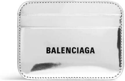 Balenciaga Pasjeshouder met logoprint Zilver
