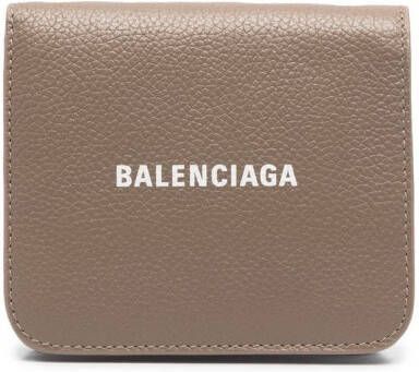 Balenciaga Portemonnee met logoprint Bruin