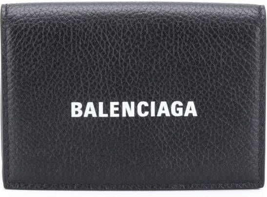 Balenciaga Portemonnee met logoprint Zwart
