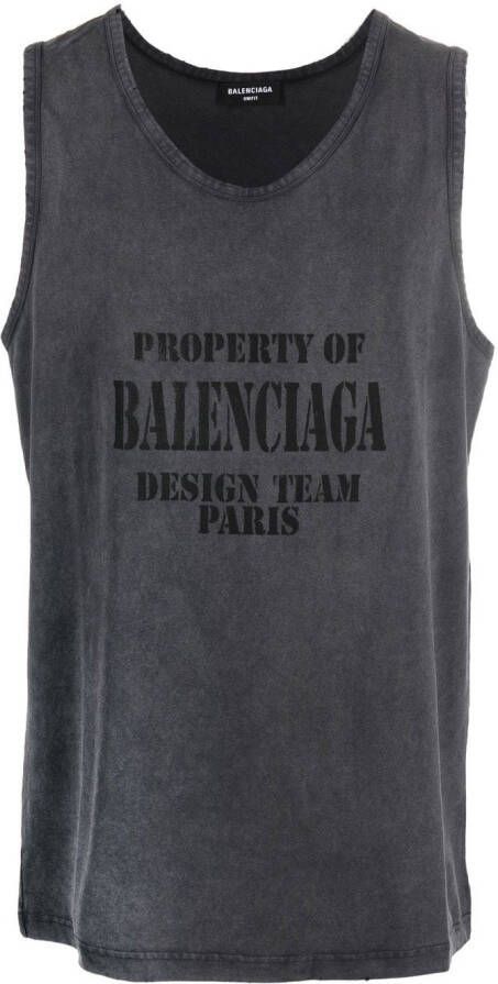 Balenciaga Tanktop met logoprint Zwart