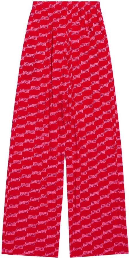 Balenciaga Pyjamabroek met monogram Rood