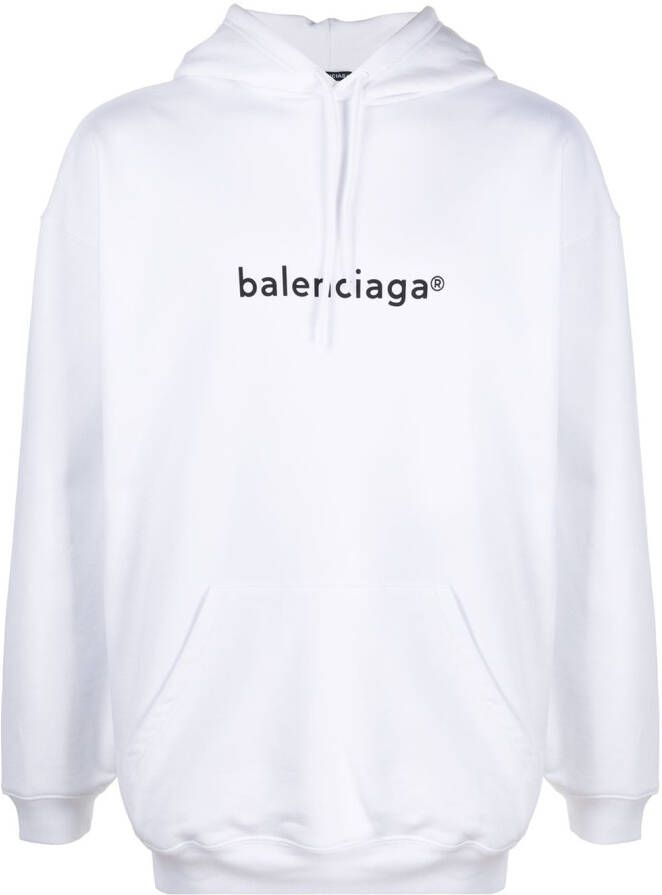 Balenciaga Ruimvallende hoodie Wit