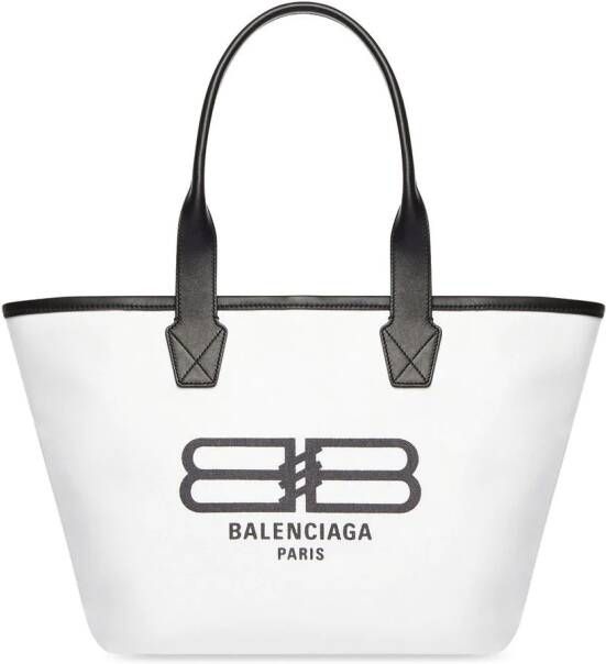 Balenciaga Shopper met logo Wit