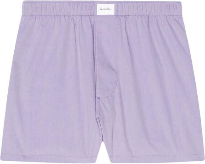Balenciaga Shorts met elastische taille Paars