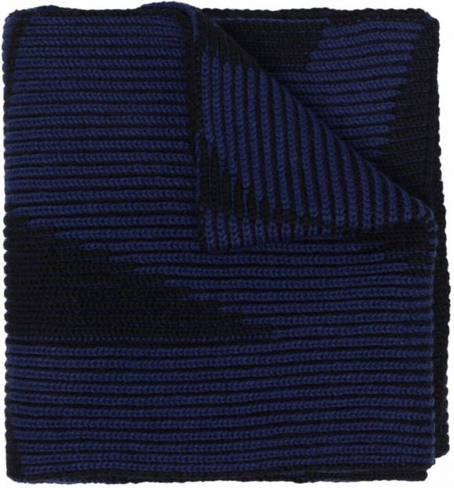 Balenciaga Sjaal met groot logo Blauw