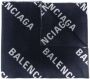 Balenciaga Sjaal met logoprint Zwart - Thumbnail 1