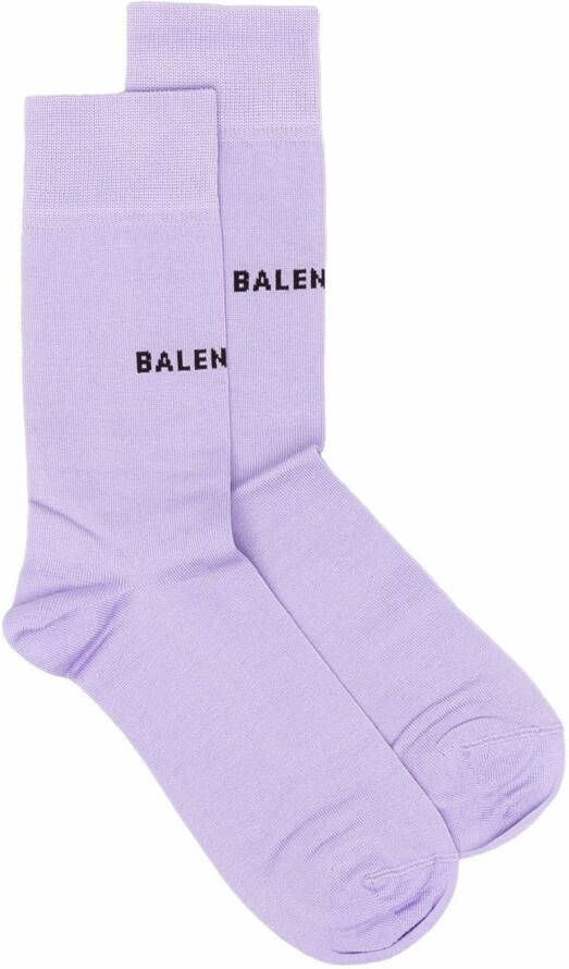 Balenciaga Intarsia logo sokken Paars