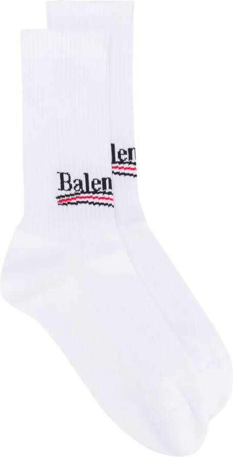 Balenciaga Sokken met logo Wit