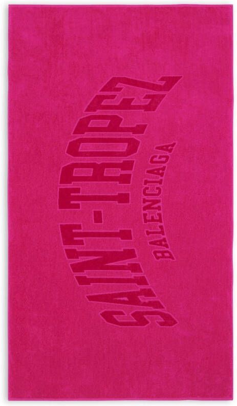 Balenciaga Strandlaken met logoprint Roze