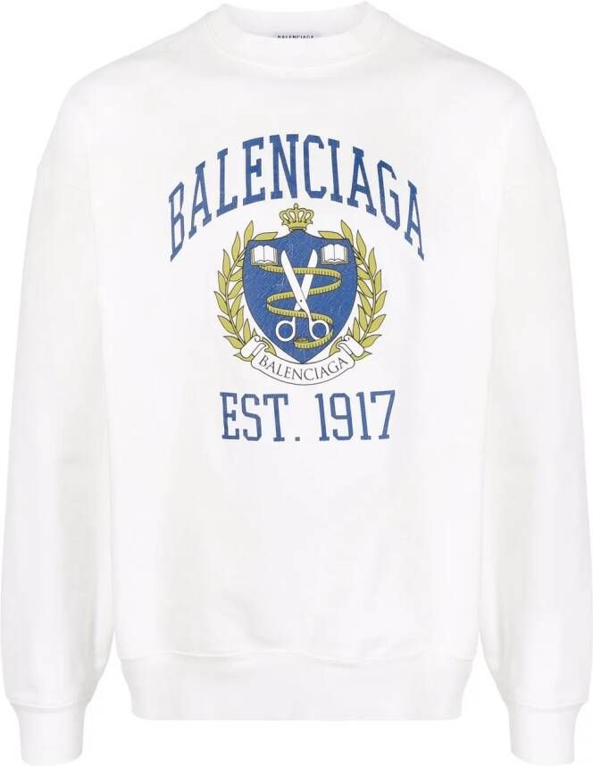 Balenciaga Sweater met logo Wit