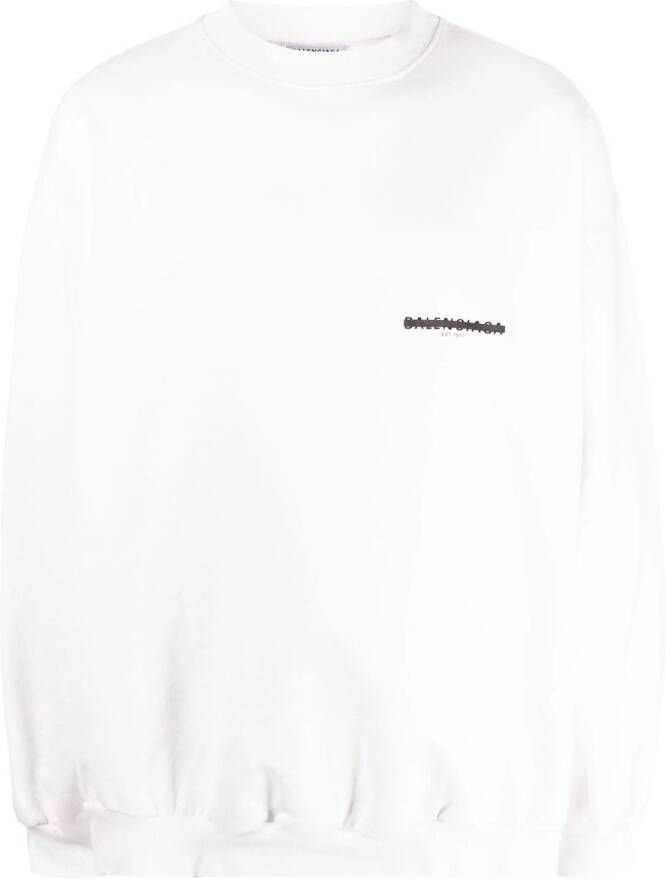 Balenciaga Sweater met logoprint Beige