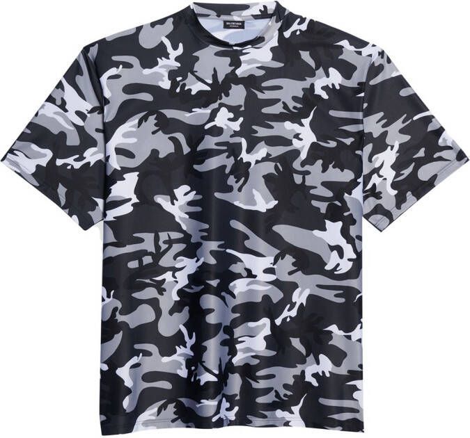 Balenciaga T-shirt met camouflageprint Grijs