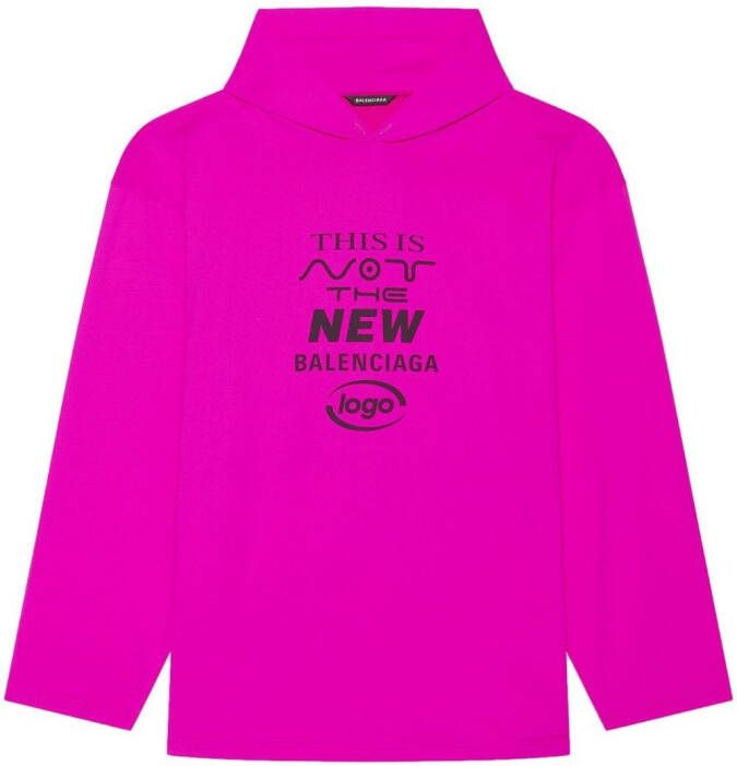 Balenciaga T-shirt met capuchon Roze