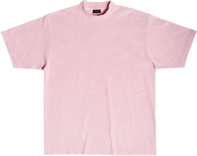 Balenciaga T-shirt met geborduurd logo Roze