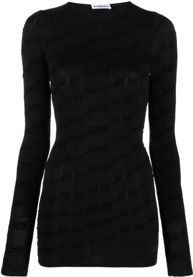 Balenciaga T-shirt met lange mouwen Zwart