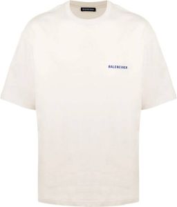 Balenciaga T-shirt met logo Beige