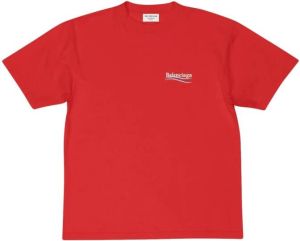 Balenciaga T-shirt met logo Rood
