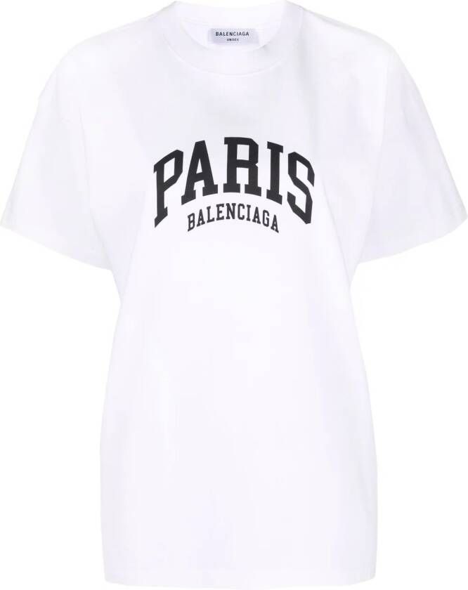Balenciaga T-shirt met logo Wit