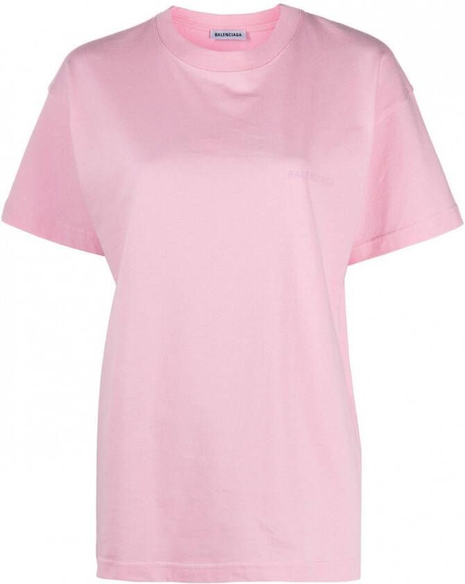 Balenciaga T-shirt met logoprint Roze
