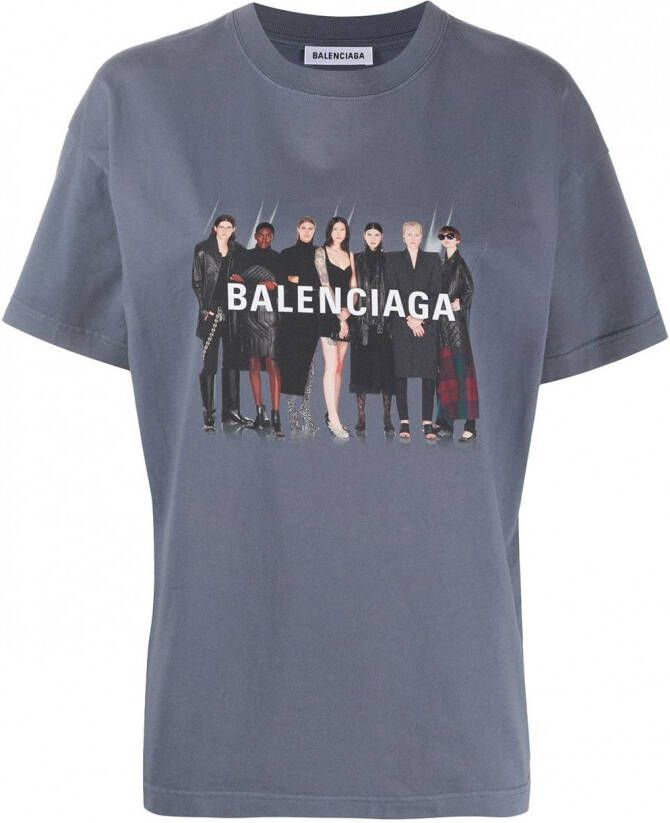 Balenciaga T-shirt met print Grijs