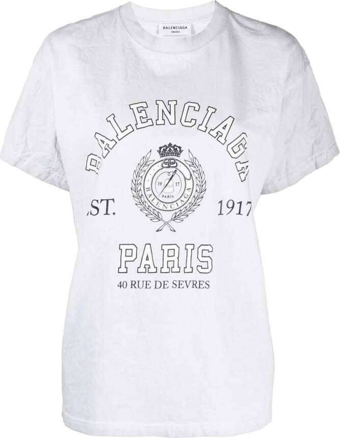 Balenciaga T-shirt met print Grijs